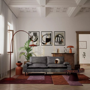 Sofa dwuosobowa AVENTINE – kolor grafitowy City Sofa small 1