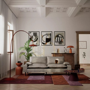 Sofa dwuosobowa AVENTINE – jasnoszara City Sofa small 1