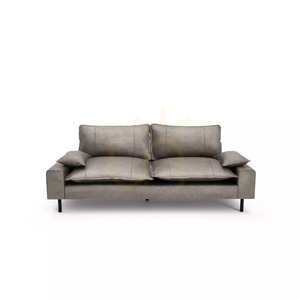 Sofa dwuosobowa AVENTINE – jasnoszara City Sofa small 0