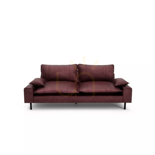 Sprawdź Sofa dwuosobowa AVENTINE – bordowa City Sofa