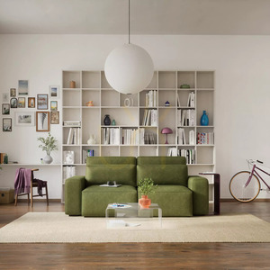3-osobowa sofa rozkładana JORDAAN – kolor khaki City Sofa small 1