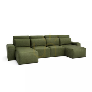 Narożna sofa rozkładana JORDAAN – w kształcie litery U – kolor khaki City Sofa small 2