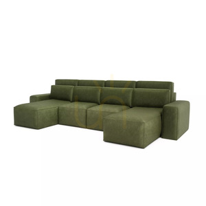 Narożna sofa rozkładana JORDAAN – w kształcie litery U – kolor khaki City Sofa small 3