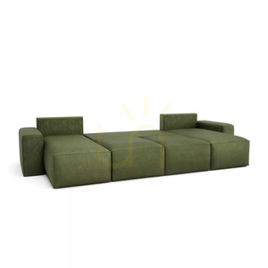 Narożna sofa rozkładana JORDAAN – w kształcie litery U – kolor khaki City Sofa small 4
