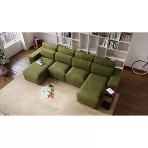Narożna sofa rozkładana JORDAAN – w kształcie litery U – kolor khaki City Sofa small 6