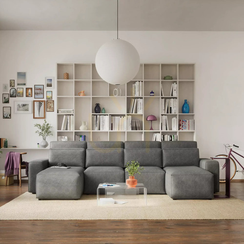 Sprawdź Narożna sofa rozkładana JORDAAN – w kształcie litery U – szara City Sofa