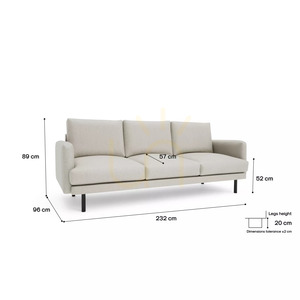 4-osobowa sofa BRERA – beżowa City Sofa small 4