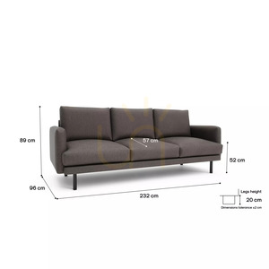 4-osobowa sofa BRERA – kolor taupe City Sofa small 4