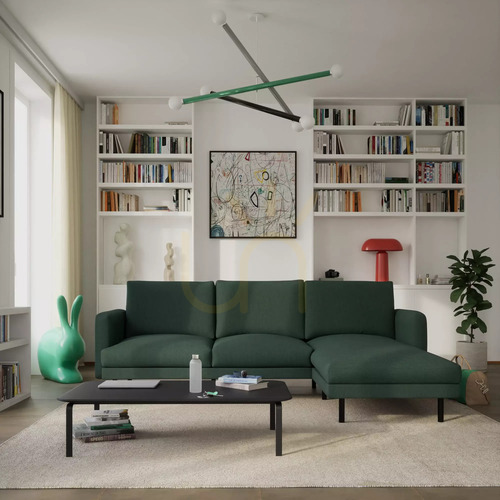 Sprawdź 4-osobowa sofa narożna BRERA (prawy narożnik) – zielona City Sofa
