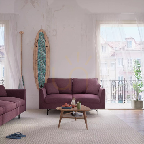 Sprawdź Sofa dwuosobowa ALFAMA – bordowa City Sofa