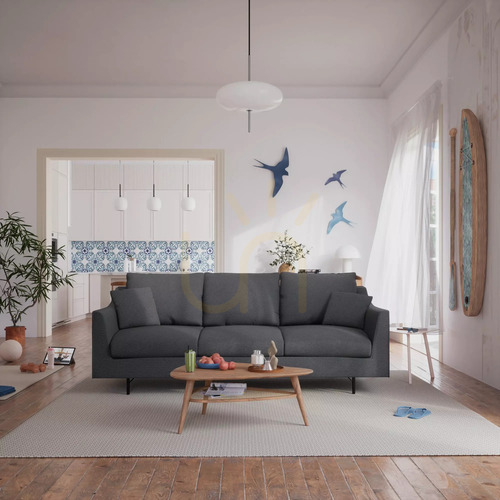 Sprawdź Sofa trzyosobowa ALFAMA – ciemnoszara City Sofa