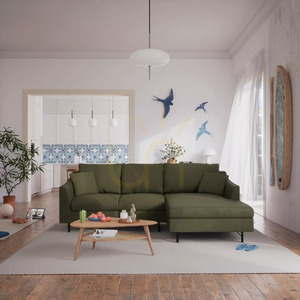 4-osobowa sofa narożna ALFAMA – zielona City Sofa small 1