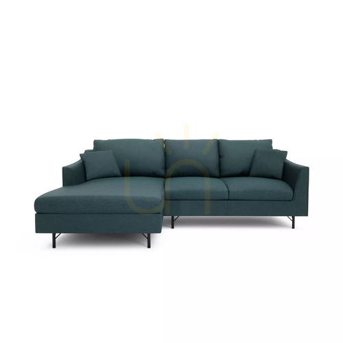 Sprawdź 4-osobowa sofa narożna ALFAMA – kolor ciemnoniebieski City Sofa