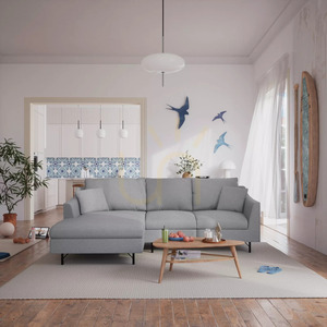 4-osobowa sofa narożna ALFAMA – szara City Sofa small 1