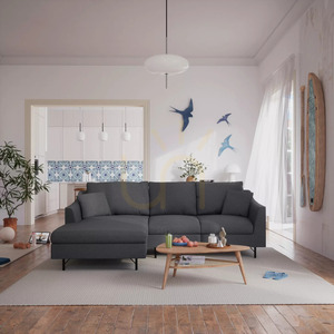 4-osobowa sofa narożna ALFAMA – ciemnoszara City Sofa small 1