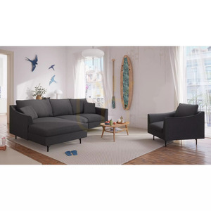4-osobowa sofa narożna ALFAMA – ciemnoszara City Sofa small 6
