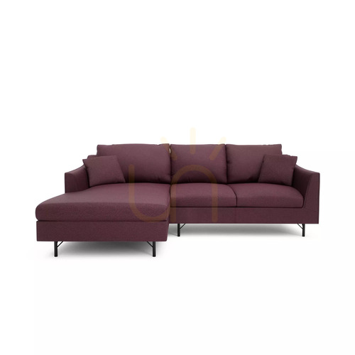 Sprawdź 4-osobowa sofa narożna ALFAMA – bordowa City Sofa