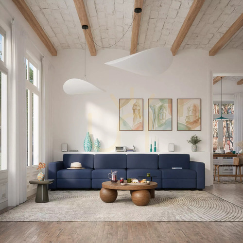 Sprawdź 4-osobowa sofa modułowa GRACIA – ciemnoniebieska City Sofa