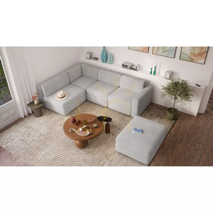 4-osobowa narożna sofa modułowa GRACIA – szara City Sofa small 5