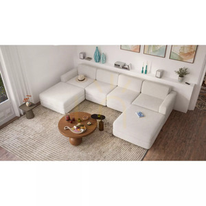 Sofa modułowa GRACIA – w kształcie litery U, 180 x 320 x 180 cm – kremowo-beżowa City Sofa small 5