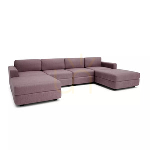 Sofa modułowa GRACIA – w kształcie litery U, 180 x 320 x 180 cm – kolor zgaszonego różu City Sofa small 2
