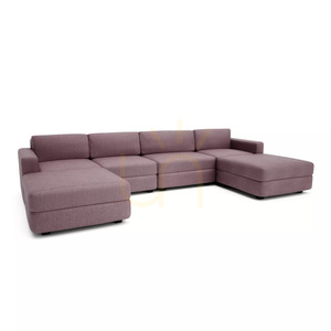 Sofa modułowa GRACIA – w kształcie litery U, 180 x 340 x 180 cm – kolor zgaszonego różu City Sofa small 2
