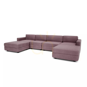 Sofa modułowa GRACIA – w kształcie litery U, 180 x 340 x 180 cm – kolor zgaszonego różu City Sofa small 3