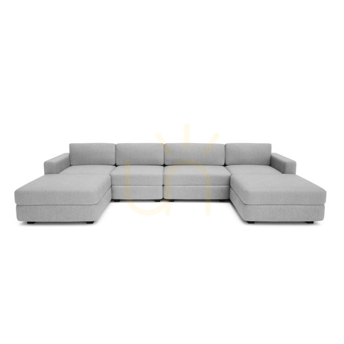Sprawdź Sofa modułowa GRACIA – w kształcie litery U, 180 x 340 x 180 cm – szara City Sofa