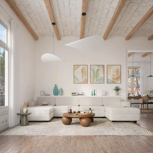 Sprawdź Sofa modułowa GRACIA – w kształcie litery U, 180 x 360 x 180 cm – kremowo-beżowa City Sofa