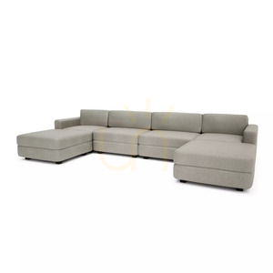 Sofa modułowa GRACIA – w kształcie litery U, 180 x 360 x 180 cm – beżowo-szara City Sofa small 3