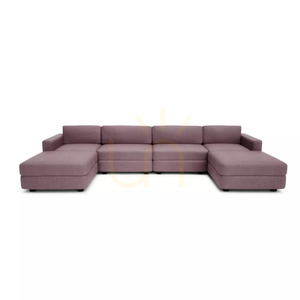 Sofa modułowa GRACIA – w kształcie litery U, 180 x 360 x 180 cm – kolor zgaszonego różu City Sofa small 0