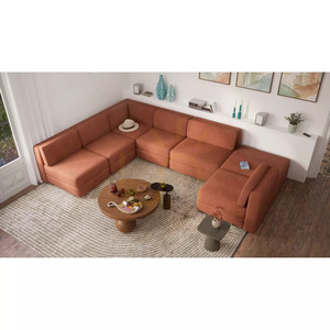 Sofa modułowa GRACIA – w kształcie litery U, 160 x 340 x 230 cm – kolor terakota City Sofa small 5