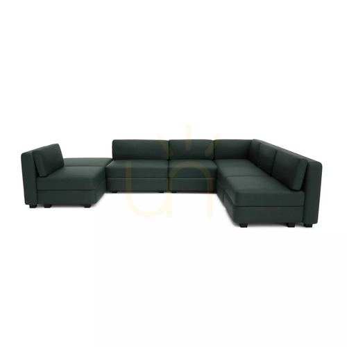 Sprawdź Sofa modułowa GRACIA – w kształcie litery U, 160 x 340 x 230 cm – zielona City Sofa