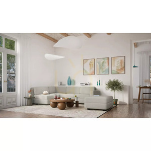 Sofa modułowa GRACIA – moduł końcowy – beżowo-szary City Sofa small 6