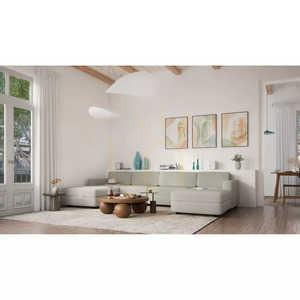 Sofa modułowa GRACIA – moduł końcowy – beżowo-szary City Sofa small 9