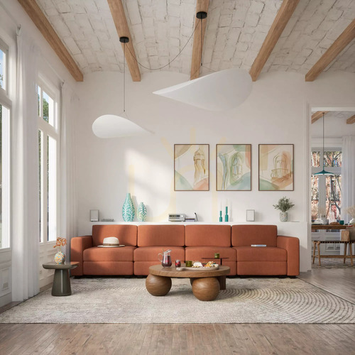 Sprawdź Sofa modułowa GRACIA – moduł końcowy – kolor terakota City Sofa