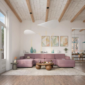 Sofa modułowa GRACIA – moduł końcowy – kolor zgaszonego różu City Sofa small 13