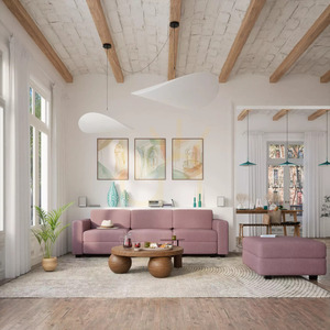 Sofa modułowa GRACIA – pojedynczy moduł – kolor zgaszonego różu City Sofa small 1