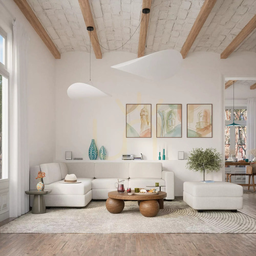 Sprawdź Sofa modułowa GRACIA – moduł pufowy – kremowo-beżowy City Sofa