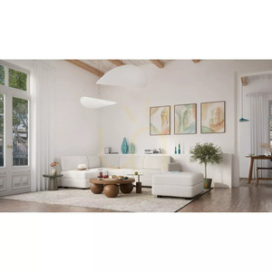 Sofa modułowa GRACIA – moduł pufowy – kremowo-beżowy City Sofa small 9