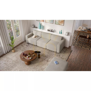 Sofa modułowa GRACIA – moduł pufowy – beżowo-szary City Sofa small 6