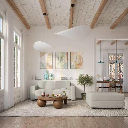 Sprawdź Sofa modułowa GRACIA – duży moduł pufowy – beżowo-szary City Sofa