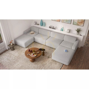 Sofa modułowa GRACIA – duży moduł pufowy – szary City Sofa small 11