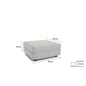 Sofa modułowa GRACIA – duży moduł pufowy – szary City Sofa small 4