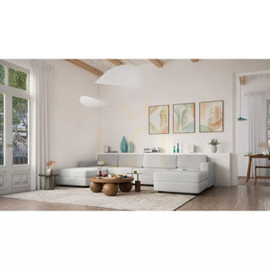 Sofa modułowa GRACIA – duży moduł pufowy – szary City Sofa small 7