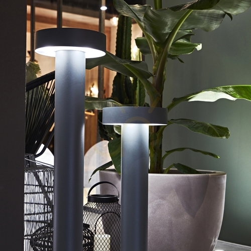 Sprawdź Lampa zewnętrzna stojąca Ideallux Tesla 326924 brązowa 4xG9 IP44 80 cm