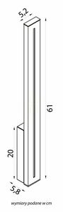 Kinkiet zewnętrzny LED SU-MA Langer LGD-610 czarny 61 cm IP65 small 5