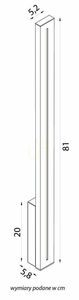 Kinkiet elewacyjny LED SU-MA Langer LGD-810 czarny 81 cm IP65 small 5