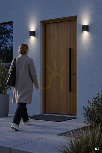Sprawdź Kinkiet zewnętrzny LED Norlys Nora 2469BL czarny, 10,3 W 4000 K, szkło satynowane, DALI-2, IP65