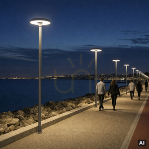 Oprawa słupowa nasadzana Norlys Borg 5143GR grafitowa LED 32W 3000K D4i small 4